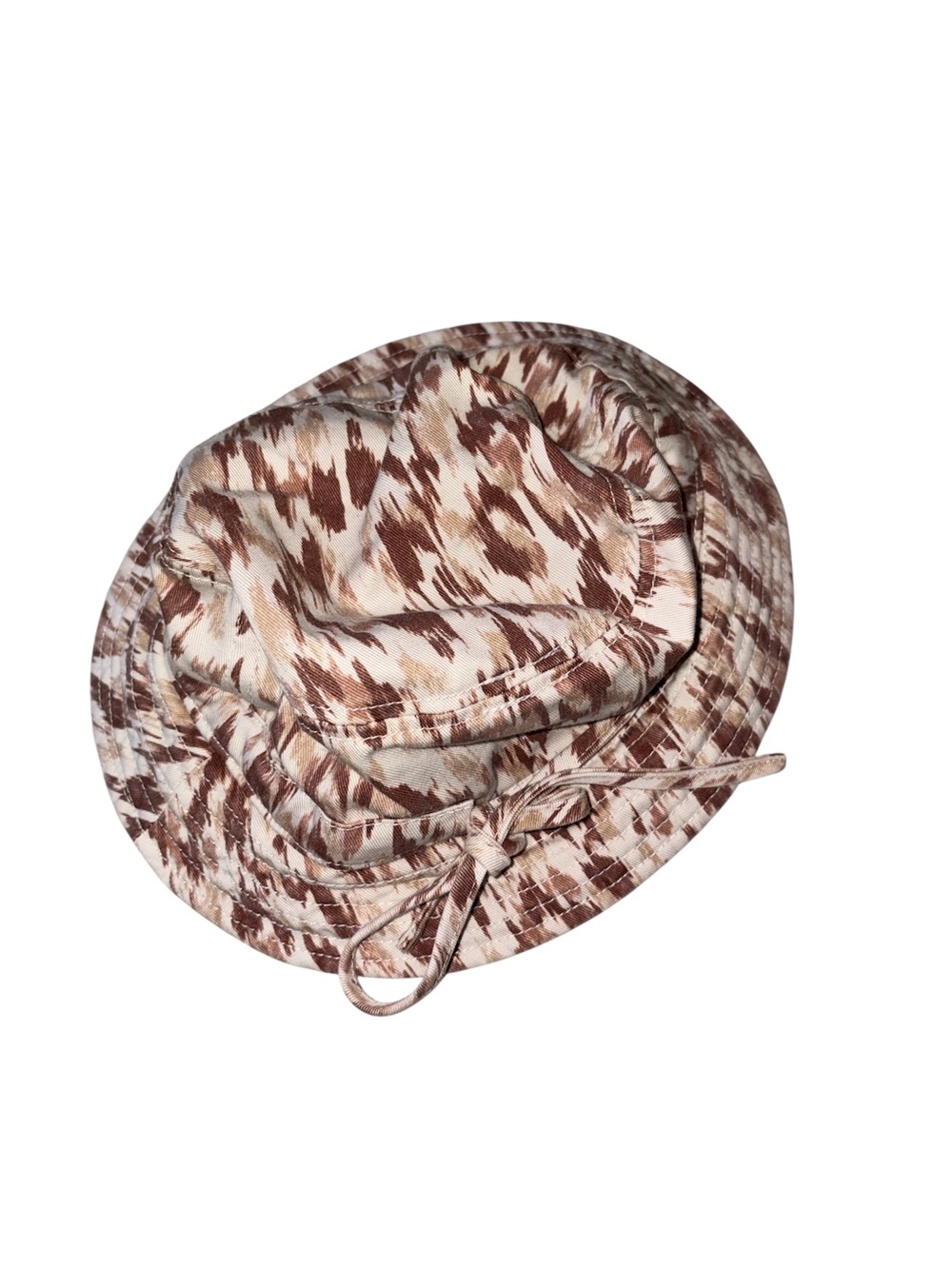 Womans Aerie brown & Cream Patterned Bucket Hat